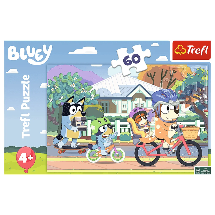 Puzzle 60 el. Wesoły Bluey Trefl 17384 | Planeta Kreatywności