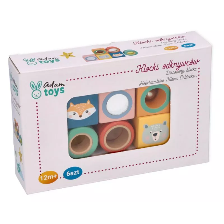 Drewniane Klocki Odkrywców do Rączki Adam Toys | Planeta Kreatywności