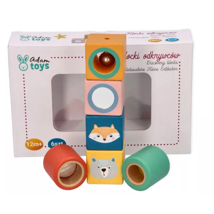 Drewniane Klocki Odkrywców do Rączki Adam Toys | Planeta Kreatywności
