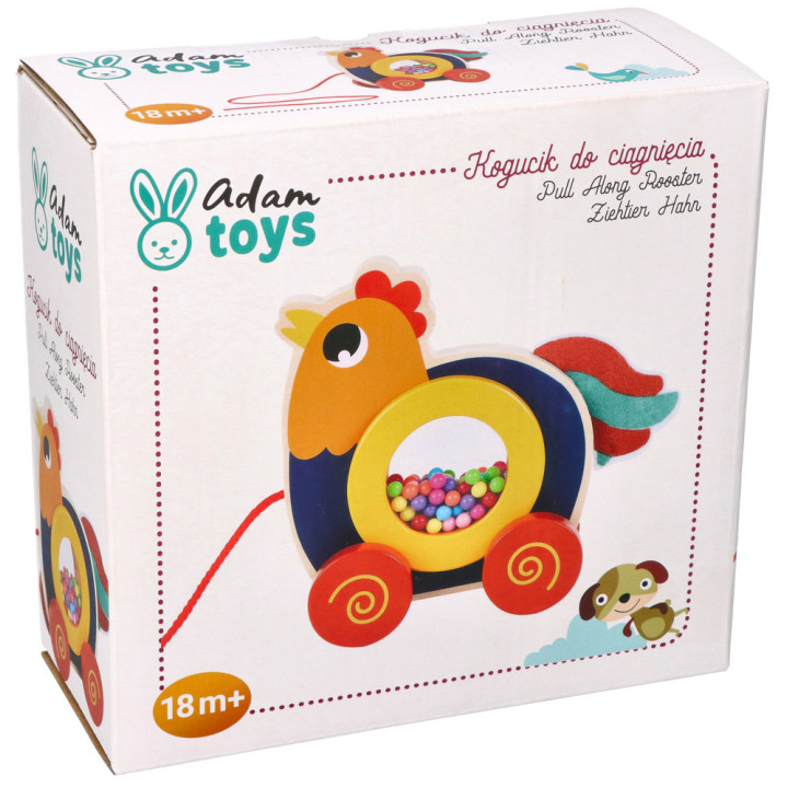 Kogucik do Ciągnięcia na Sznureczku Adam Toys N2047 | Planeta Kreatywności