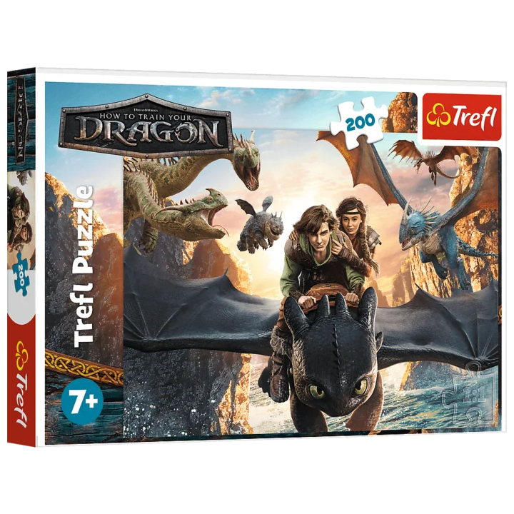 Trefl Puzzle 200el. Szczerbatek i przyjaciele | Jak Wytresować Smoka