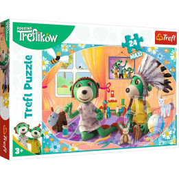 Trefl Puzzle Maxi 24el. Rodzina Treflików | Układanka 3+