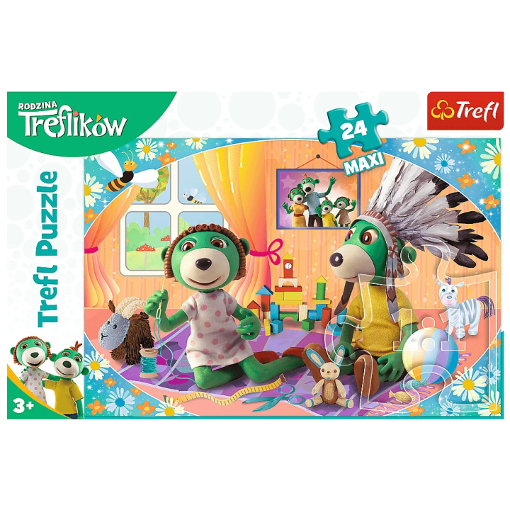 Trefl Puzzle Maxi 24el. Rodzina Treflików | Układanka 3+